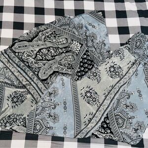 EARTHBOUND Black and Gray Wide Leg Pants